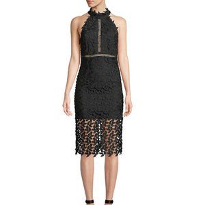 Bardot Gemma Halter Lace Sheath Dress